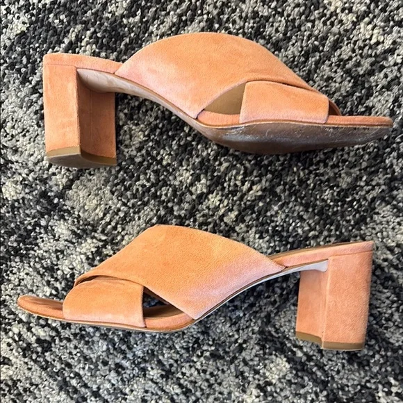 Madewell Blush Suede Heeled Sandals - Picture 3 of 5